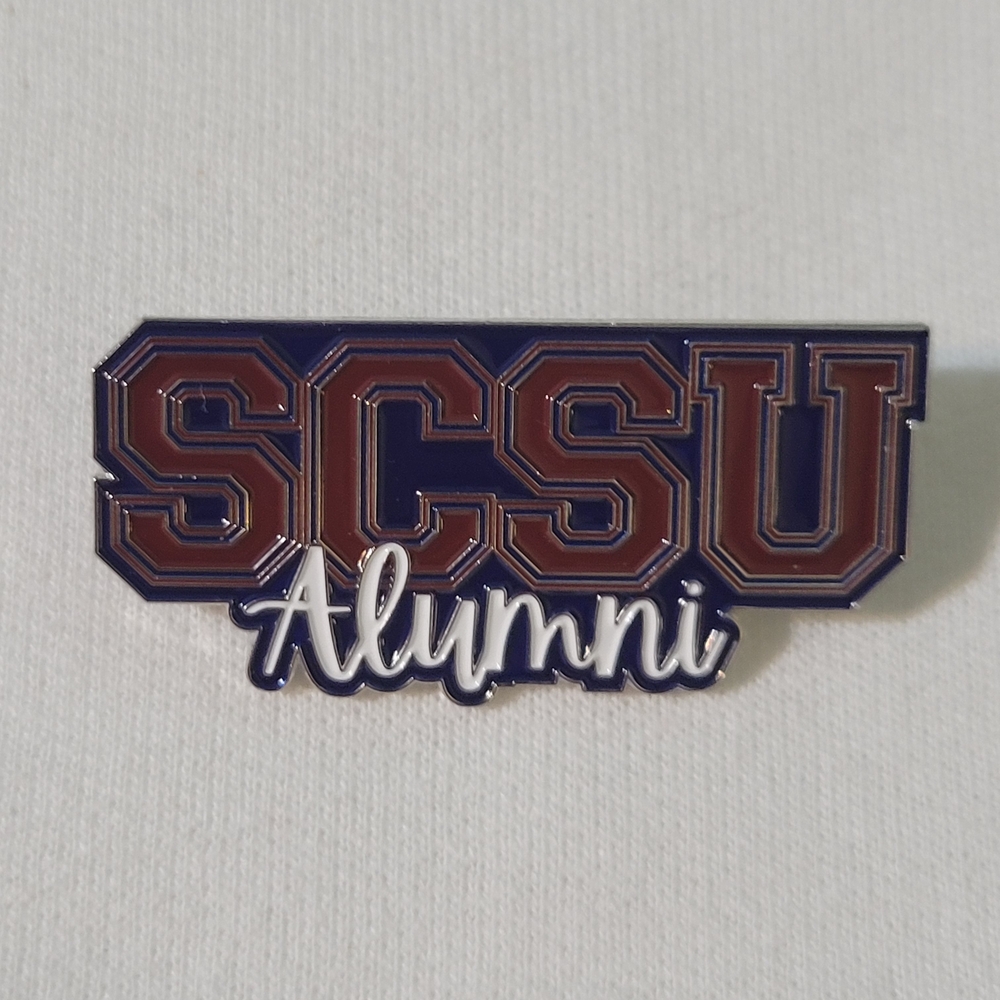 SCSU Alumni Brooch - Red and Silver